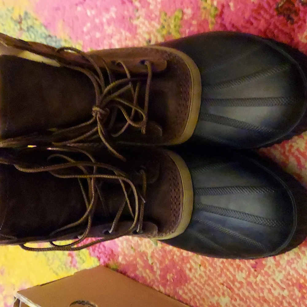 Sorel Cheyenne II Waterproof sz 9.5 men's boots brown w/ army fatigue trim - Picture 4 of 6